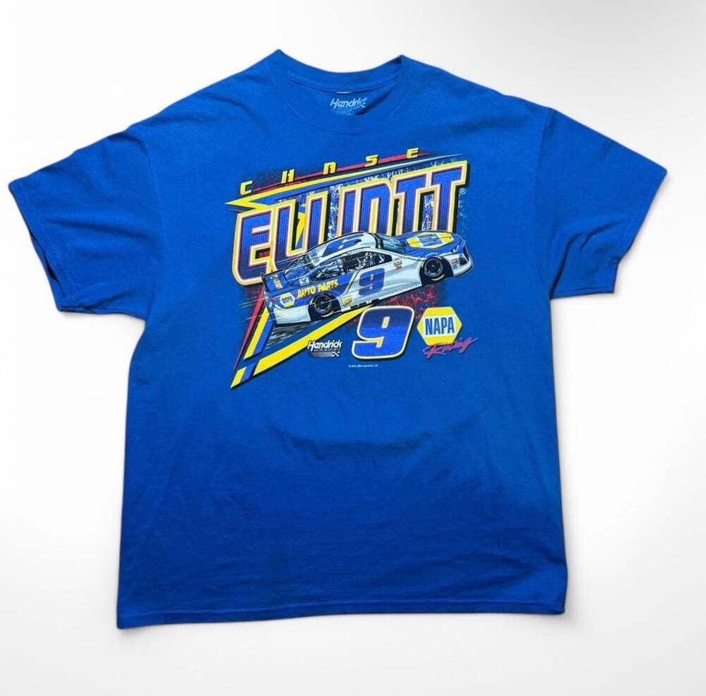 Chase Elliott #9 Napa Racing NASCAR T-Shirt Blue XL Hendrick Motorsports